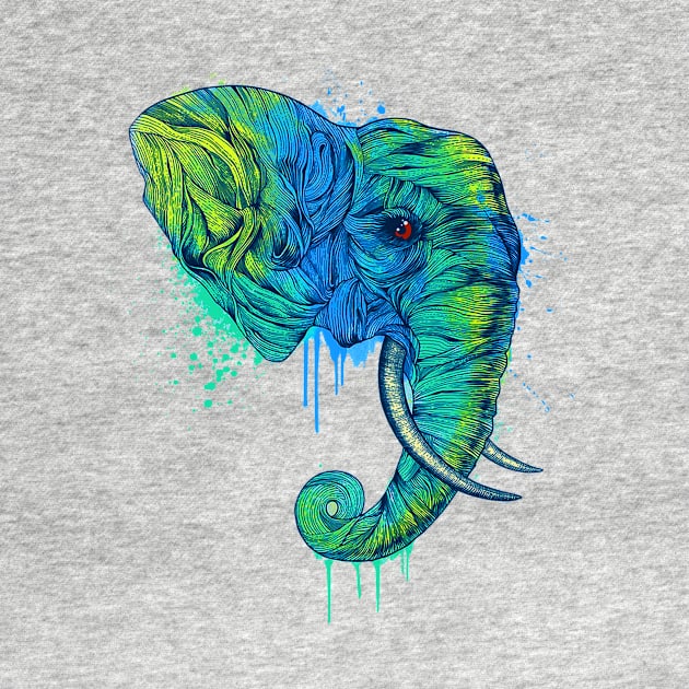 elephant color design by Triou